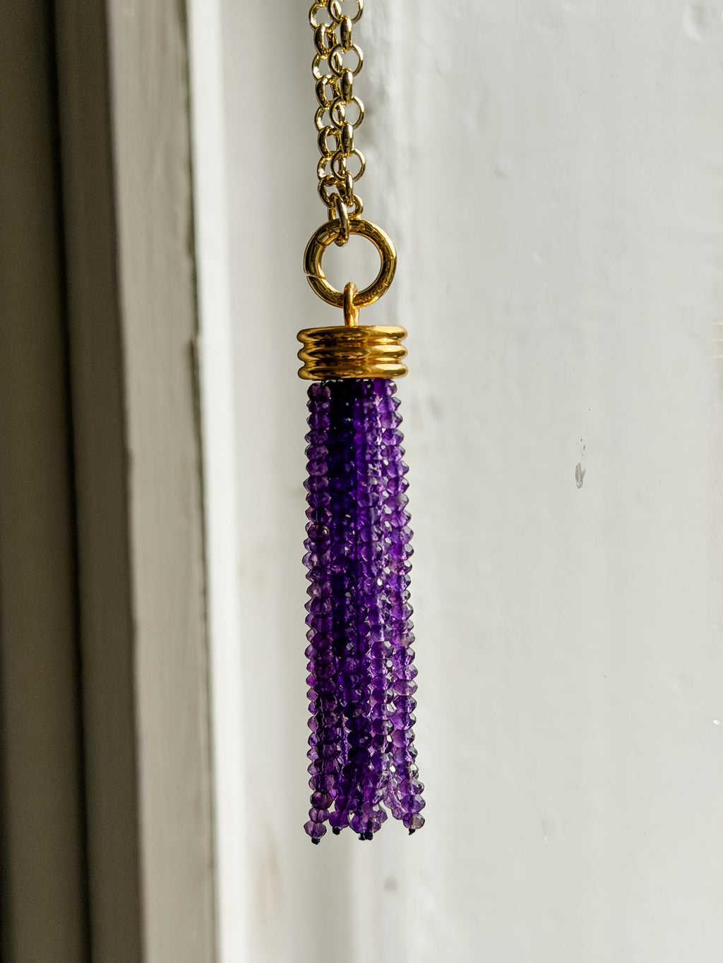 Tassel Pendant: Purple Amethyst