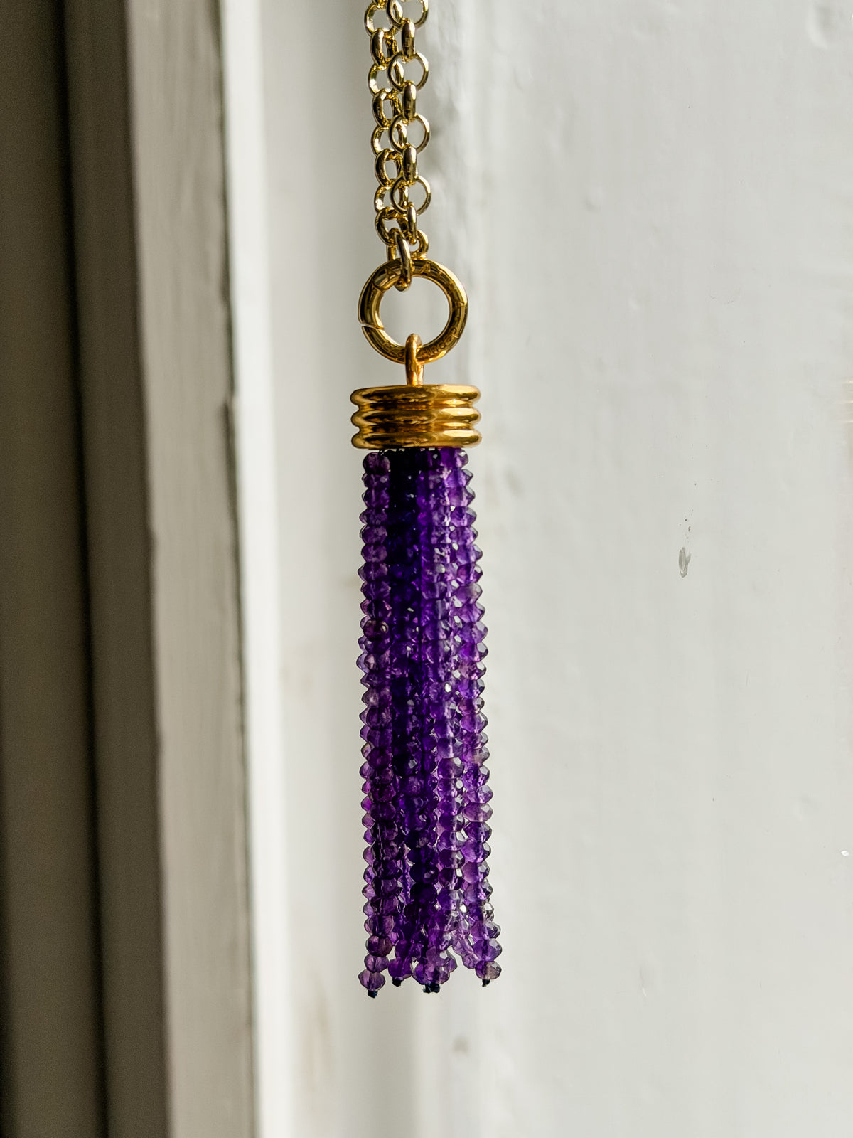 Tassel Pendant: Purple Amethyst
