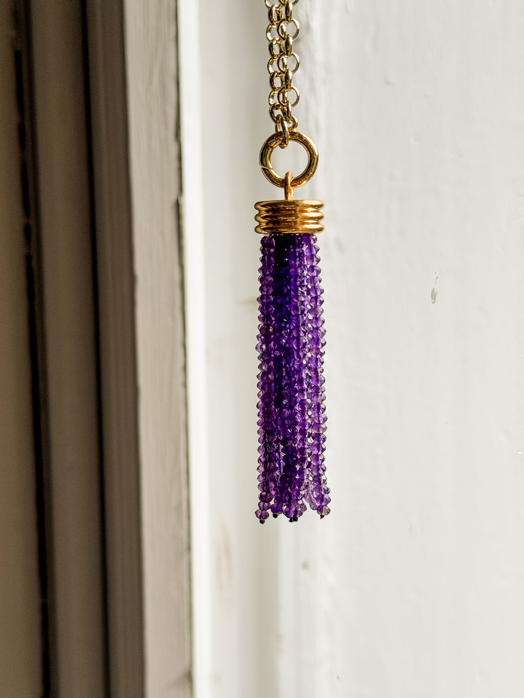 Tassel Pendant: Purple Amethyst