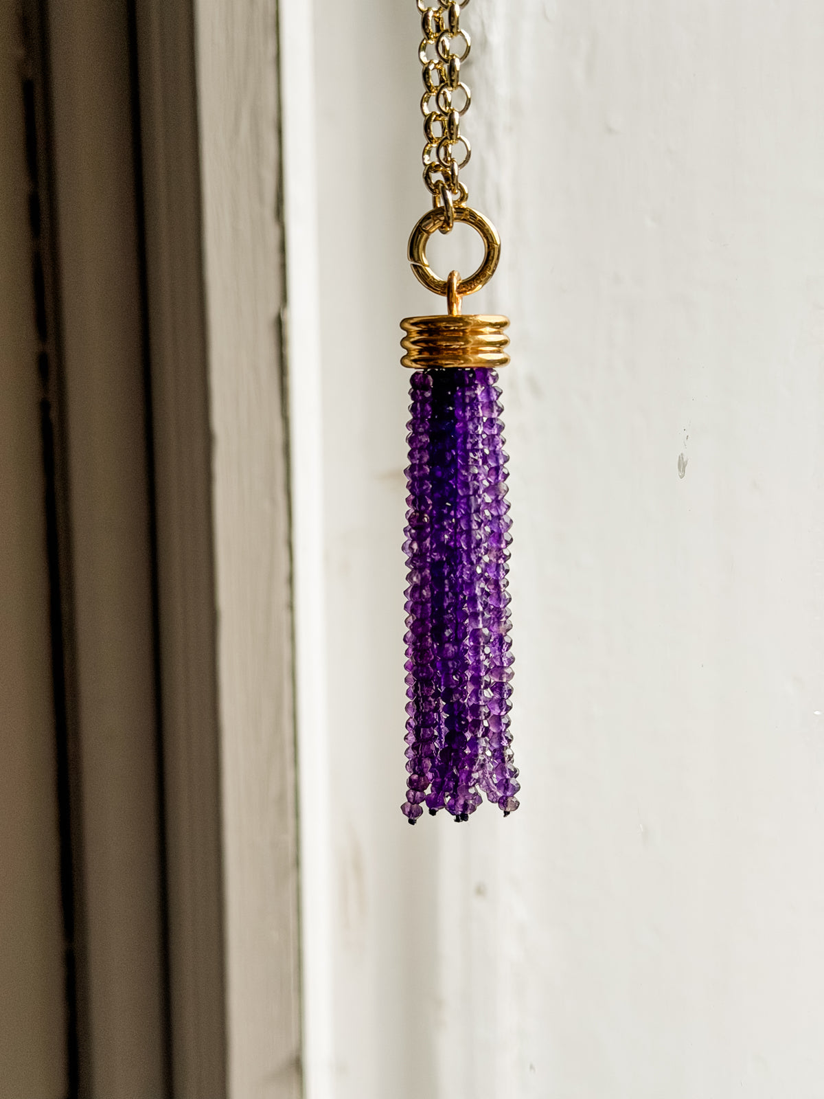 Tassel Pendant: Purple Amethyst