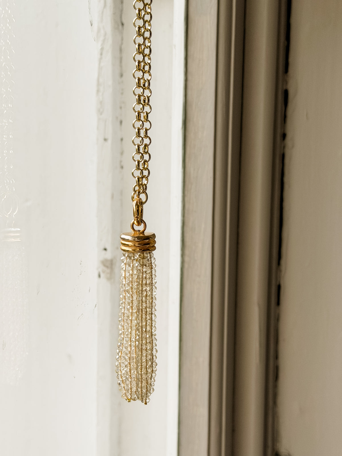 Tassel Pendant: Pale Yellow Lemon Quartz