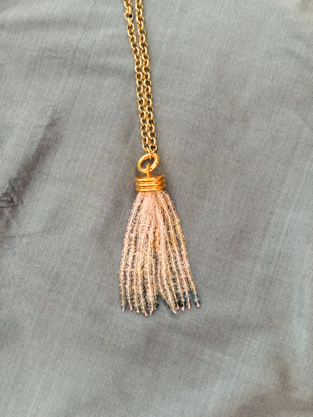 Tassel Pendant: Multicolored Aquamarine