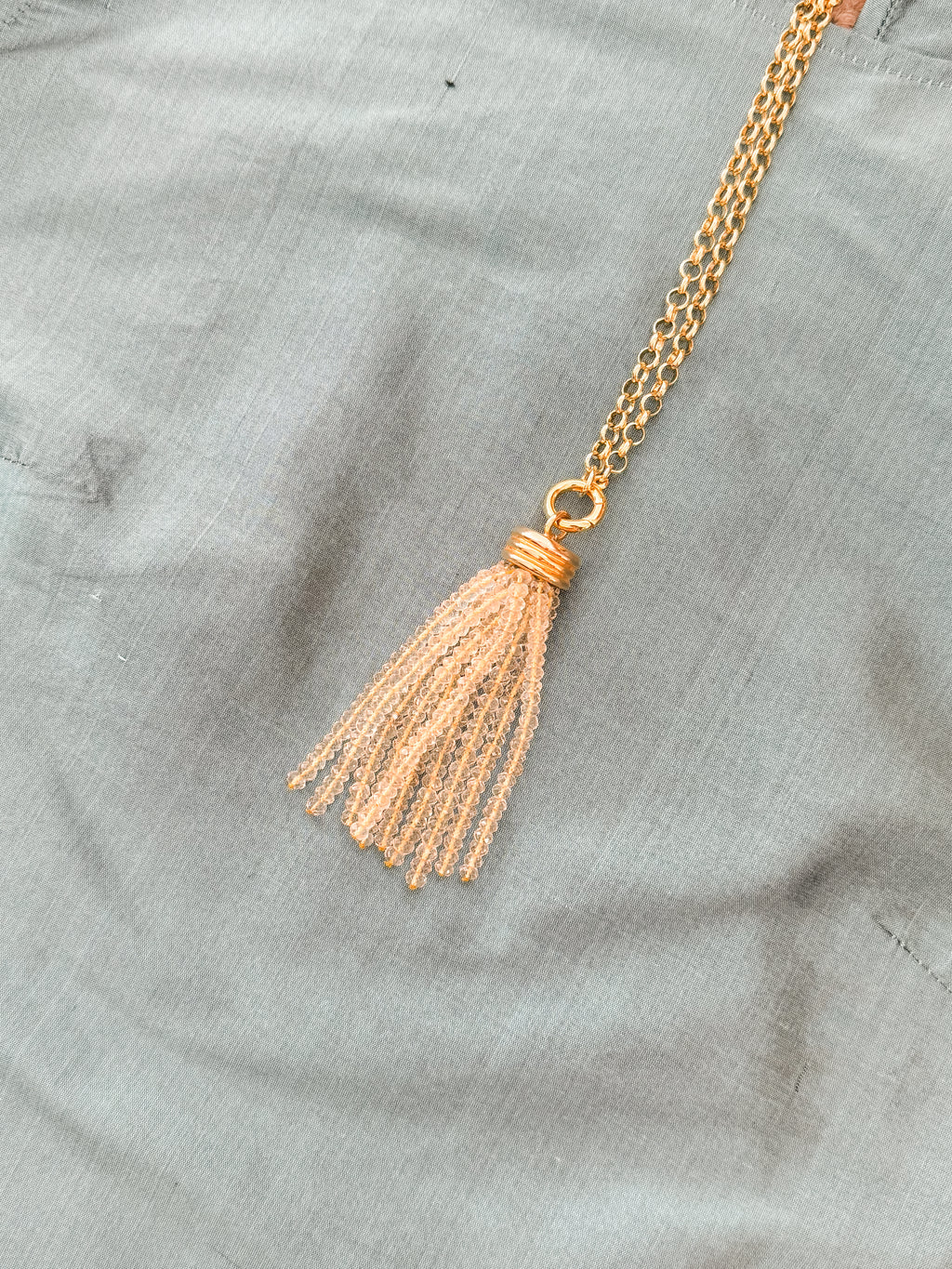 Tassel Pendant: Pale Yellow Lemon Quartz