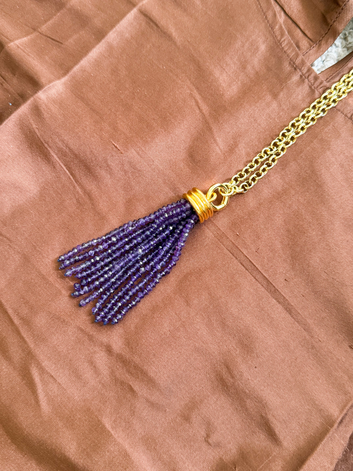 Tassel Pendant: Purple Amethyst