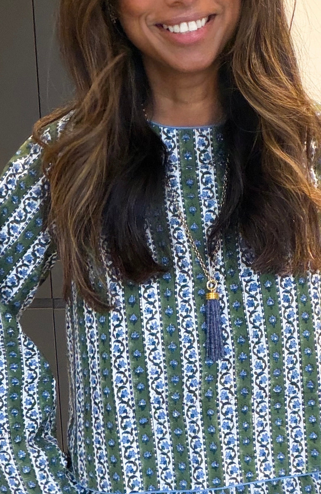 Tassel Pendant: Navy blue Iolite