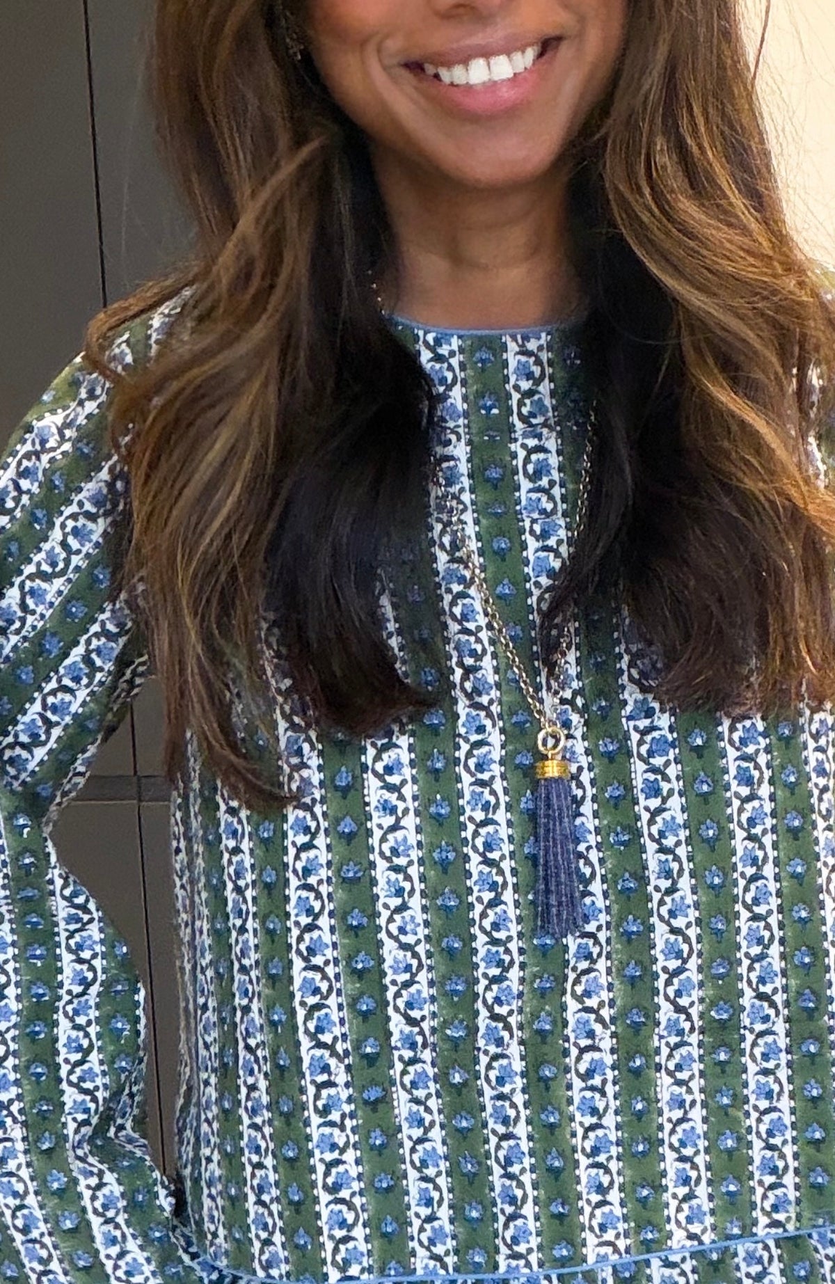 Tassel Pendant: Navy blue Iolite