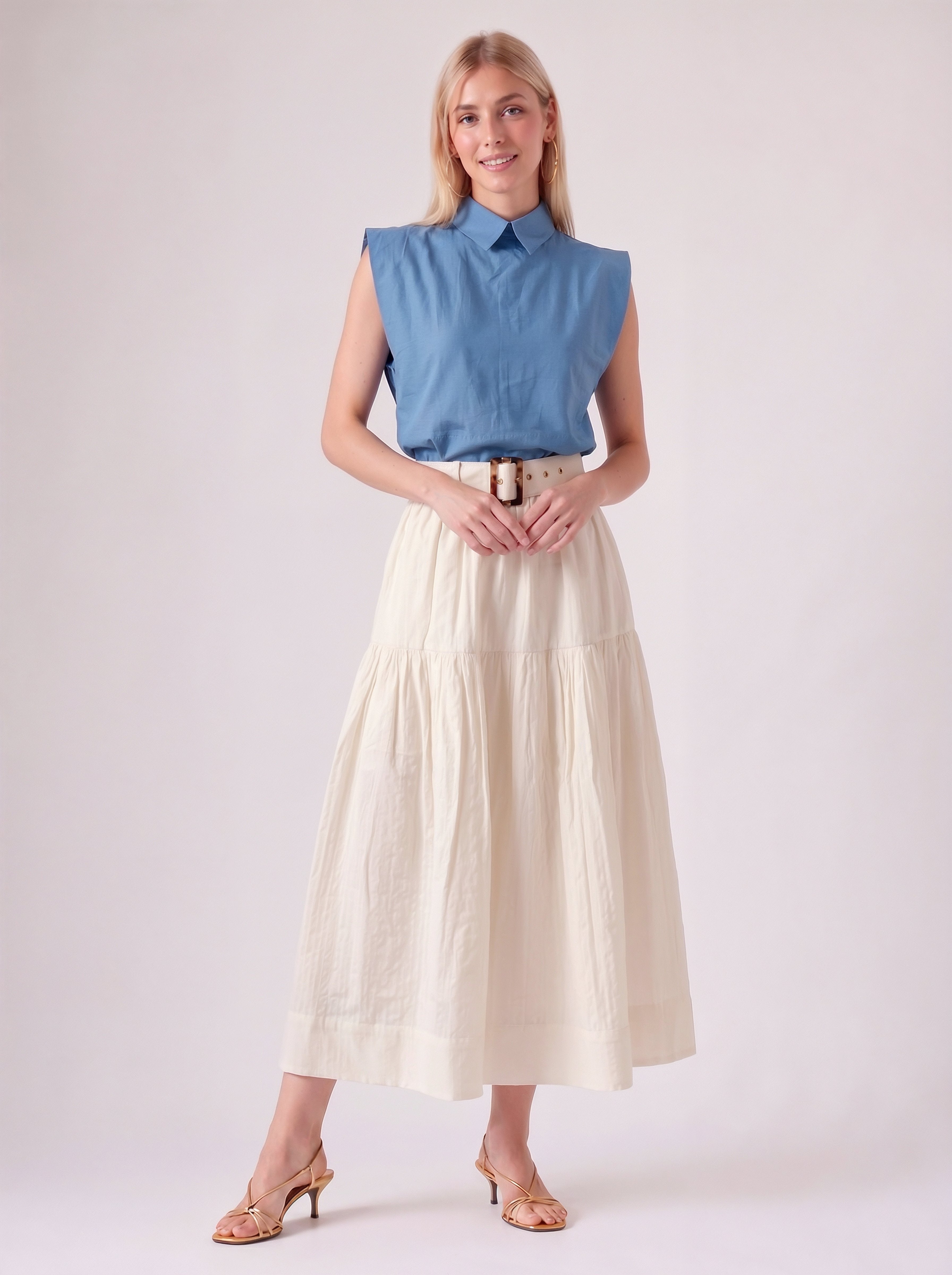 Greta Skirt in Handloom Cotton